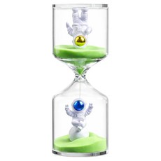 Noione 太空人計時器 沙漏 6 x 15 cm 3分鐘, 綠色