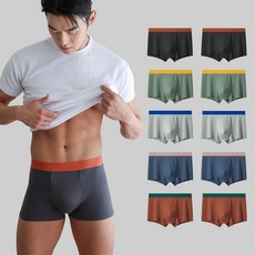 C.O.B 男士撞色腰帶四角內褲 10件組