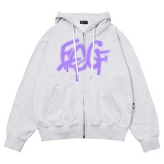 Escapefrom 紫色塗鴉 ESCF Logo 印花雙向拉鍊連帽外套