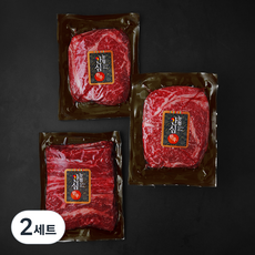 농협안심한우 구이딱조은 등심 1등급 200g x 2개 + 갈비살 1등급 200g 세트, 2세트