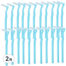 르메이스 L형 치아브러쉬 치간칫솔 블루, 22개입, 2개