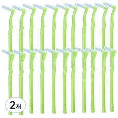 르메이스 L형 치아브러쉬 치간칫솔 그린, 22개입, 2개
