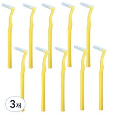 르메이스 L형 치아브러쉬 치간칫솔 옐로우, 10개입, 3개