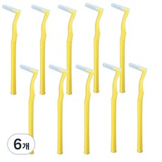 르메이스 L형 치아브러쉬 치간칫솔 옐로우, 10개입, 6개