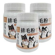 DOG CAT STAR 汪喵星球 排毛粉, 雞肉口味, 含天然植物纖維與日本綜合酵素, 幫助糞便成形與腸胃蠕動, 50克, 糞便潤滑 + 溫和排毛, 50g, 3罐