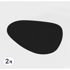 요이치 논슬립 가죽 마우스패드, 블랙, 2개