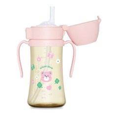 그로미미 노티드 PPSU 유아용 빨대컵 1단계, 300ml, 1개, 슈가 베어