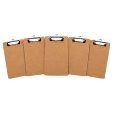 포커머스 우드 클립보드 A5 215 x 145 mm, 혼합색상, 5개 혼합색상, 5개