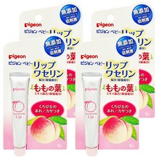 pigeon 貝親 嬰兒護唇膏, 桃葉, 9g, 4支
