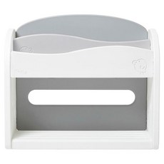 iFam 易用波浪前置書架, 2層, 白色漸層