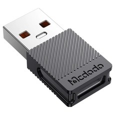 Mcdodo 麥多多 酷睿系列 Type-C 5A 轉 USB-A 2.0 轉接頭, 黑色, 1個