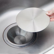 natureahn 304不鏽鋼水槽排水口全覆蓋濾網蓋, 單一顏色, 1個