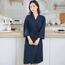 피어니스트 남성용 커플 사계절 나이트 와플 가운