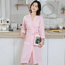 PEONIST 女性情侶四季夜間華夫格睡袍