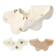 이키 메쉬 롤링턱받이 3종 세트, C세트(토끼, 곰, 베이지), 1세트