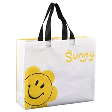Sevenzip 微笑不織布購物袋, 陽光, 10個