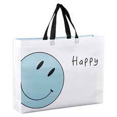 Sevenzip 微笑不織布購物袋, 快樂薄荷, 10個