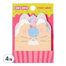 STUDIO EIGHT 布丁好朋友 3層便利貼, 混合顏色, 4個, 60張