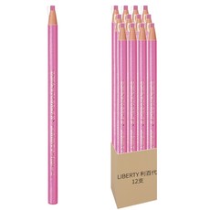 LIBERTY 利百代 紙捲油蠟筆 粉紅色 12支, 1色, 1盒