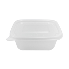 TOGO PACK 方形粥品一次性容器 + 蓋子套組 400ml G-400, 1個, 200套