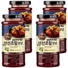 백설 칼칼하게 매운 생선조림 양념장, 4개, 285g