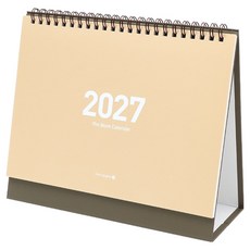 모닝글로리 2027 비움 모닝 스탠딩 캘린더 중, 베이지, 1개