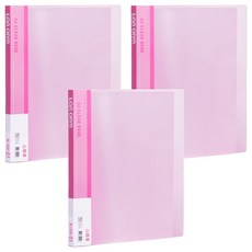 Lan CHYn 連勤牌文具 PP果凍色系B5 20入資料簿, 紅色, 3本