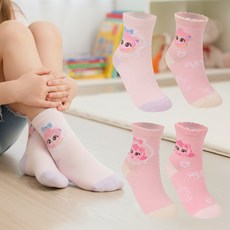 프리미에팜 아동용 캐치 티니핑 프린세스 하츄핑 아름핑 중목 양말 4종