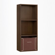 하우디가구 칸높은 칼라박스, 월넛, 3단