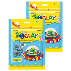 AMOS 阿摩司 i-Clay 超輕黏土 天空藍 超柔軟 超彈性, 50g, 2包