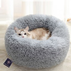 DING DONG PET 寵物柔軟甜甜圈坐墊, 灰色