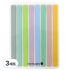 morning glory 長款索引標籤貼 8種 x 20張 套組, 3套, 混色