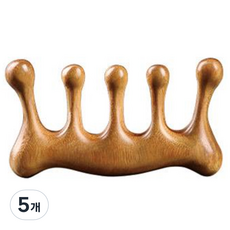 까마느 5발 원목 두피 마사지 얼굴 경락 림프 지압마사지기, 2번, 5개