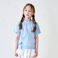 WALTONKIDS 兒童抓皺蕾絲層次T恤