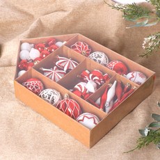 Outting聖誕樹裝飾掛飾 混合 40入組, 紅白