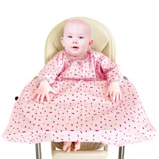 aijoo 2合1防髒托盤圍兜 全罩式長袖款, 粉色, 1件, 1件