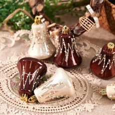 Outting聖誕樹裝飾掛飾 鈴鐺 2種*3入組, 乳棕色