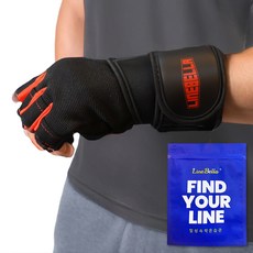 LineBella EasyFit Pro 健身手套, 黑色, 1套