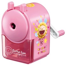 SIMBALION 雄獅 奶油獅 削鉛筆機 五段筆尖 粗細可調, 煙火 粉紅色, 1個