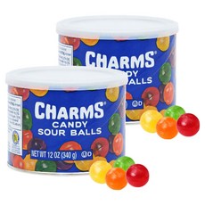 참스볼캔디 사워 볼, 340g, 2개