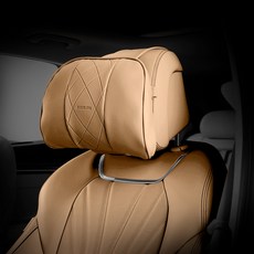 AIMBAN 車用1排頭枕LITE頸枕, 1個, 米白色駝色