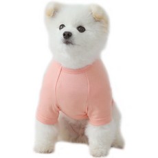 lucky petter 狗狗 小型犬 大型犬 素色 T恤, 蜜桃色, 1個