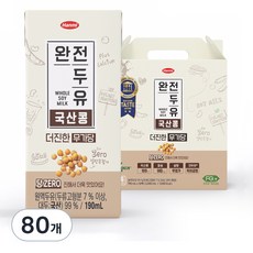 전두유 더진한 국산콩 무가당, 190ml, 80개