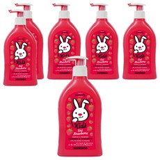 사노산 키즈 샤워앤샴푸 스트로베리, 6개, 400ml