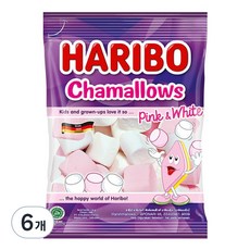 HARIBO 棉花糖 粉色&白色 棉花糖, 150g, 6個