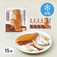 한끼통살 닭가슴살 저염 훈제 (냉동), 100g, 15개, 1개입