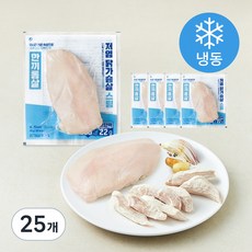 한끼통살 닭가슴살 저염 스팀 (냉동), 100g, 25개, 1개입