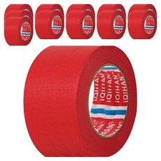 iQIHAN 다다 칼라 마스킹테이프 빨강 50 mm x 20 m, 12개