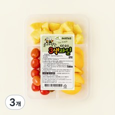 All바른농장 골라먹는 3색과일 파인애플 + 자달토마토 + 망고, 3개, 700g