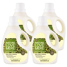 Nature Love Mere綠豆嬰兒衣物柔順劑, 1.8L, 4個